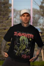 oversized metal graphic t-shirt